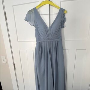 Azazie Soft Blue Maxi Dress